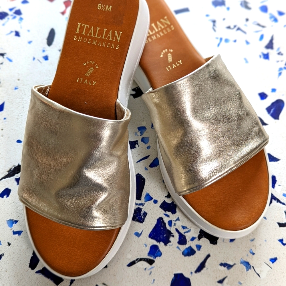 Italian shoemakers platform sandals 8.5
